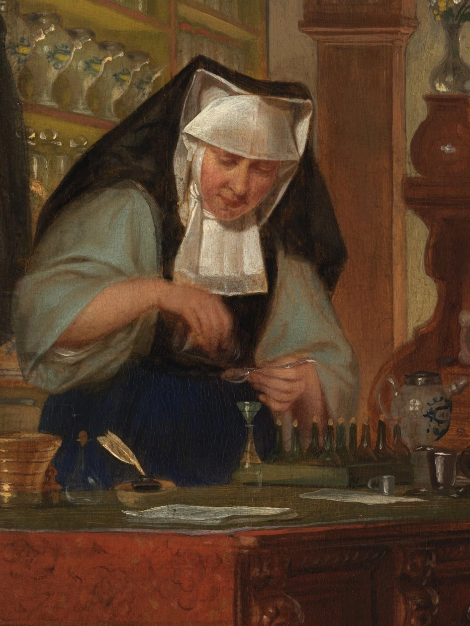 La farmacia dell'ospedale di San Giovanni - Museo Groeninge, Bruges, dettaglio
